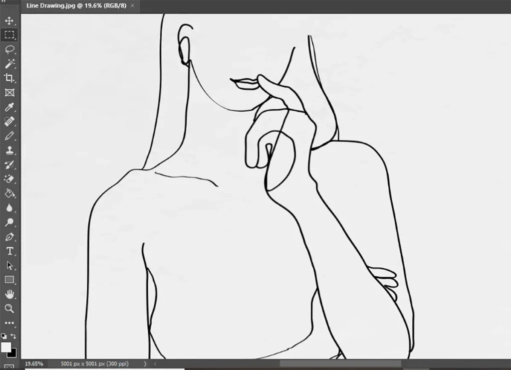 line drawing in photoshop