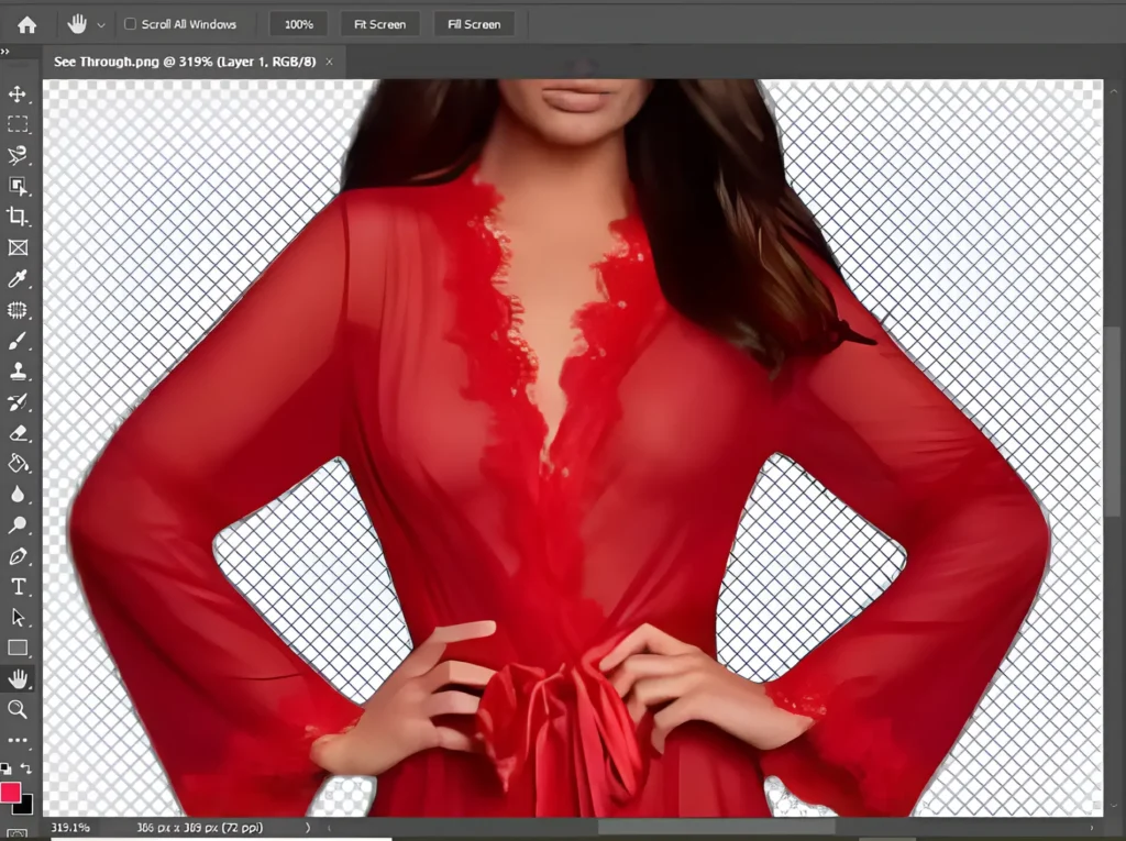 X-ray or see-through clothes effect in Photoshop